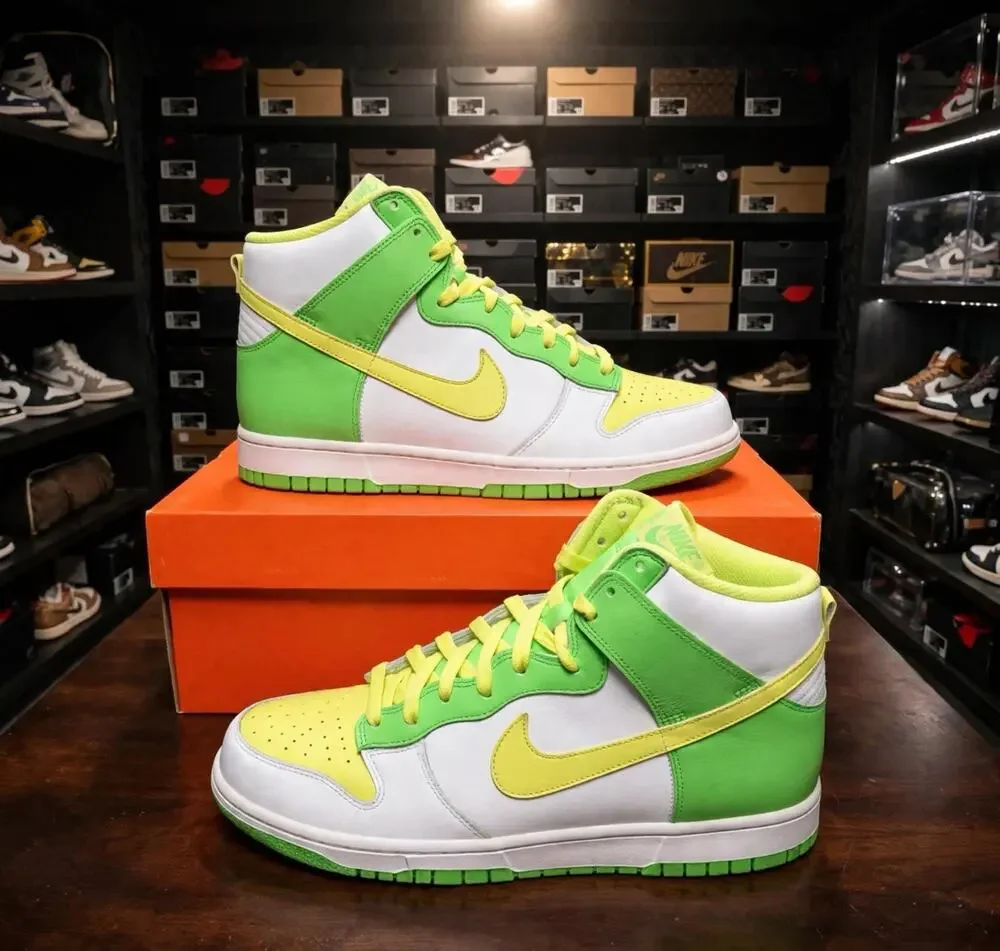 Size 11 - Nike Dunk High OG 2007 DS Lemon Chiffon Radiant Green 309432-171